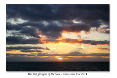 Seaford Bay - last glimpse of the sun - 24.12.2014