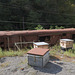Beehives and a rusty train carriage