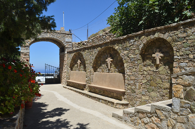 The Island of Tilos, The Entrance to the Monastery of Aghios Panteleimonas