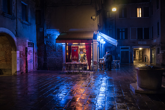 Ruhige Nacht in Venedig