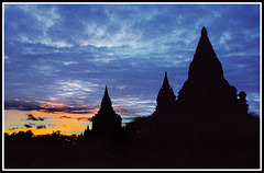 Bagan Temples at Sunset