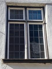 windows of old house in York, UK