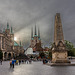 Erfurt - Domplatz im Abendlicht (240°)