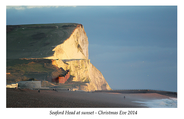 Seaford Head at sunset  - 24.12.2014