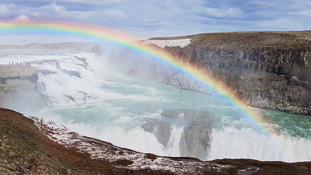 Gullfoss waterfall advertisement