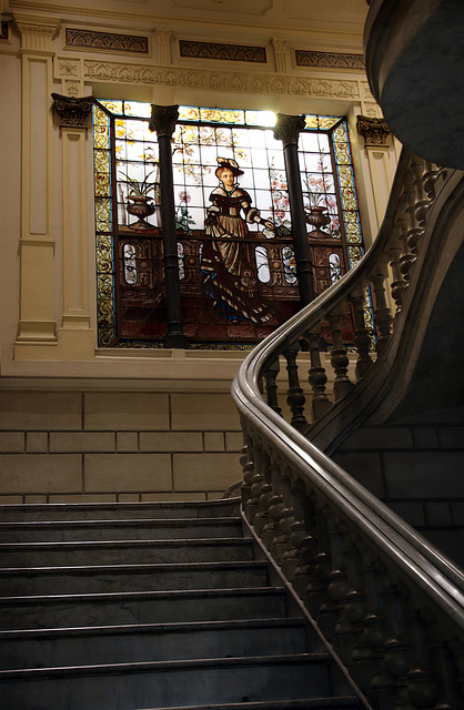 Escalier à palier .