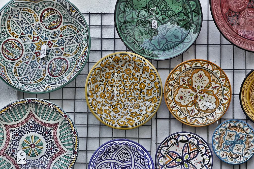 Plates – Plaza de España, Vejer de la Frontera, Cádiz Province, Andalucía, Spain