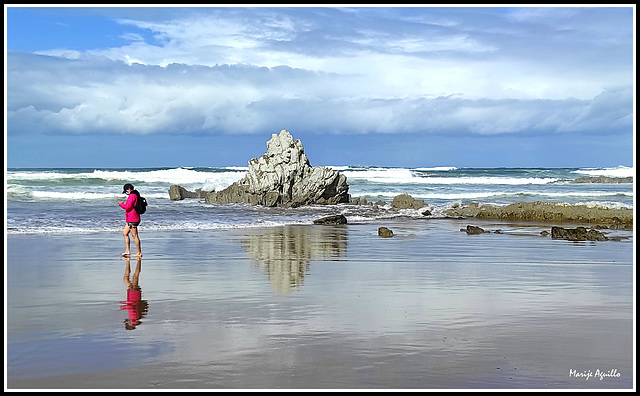 Paseante por la playa