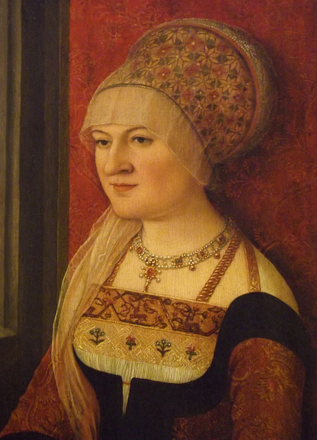 Detail of a Portrait of a Woman by Bernhard Strigel in the Metropolitan Museum of Art, February 2014