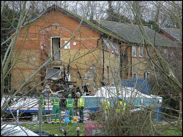 clearing up after gas explosion