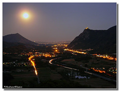 La bassa Val Susa sotto la Luna piena