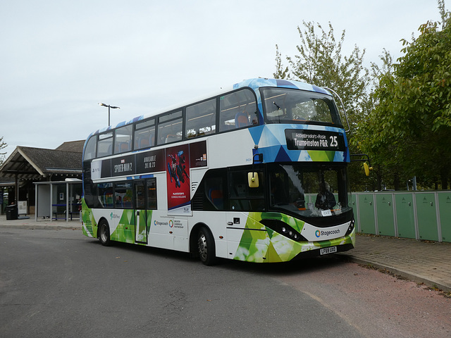 Stagecoach East 84034 (LF69 UXO) at Babraham Road P&R, Cambridge - 18 Oct 2023 -P1160931)