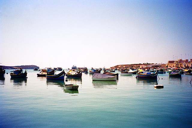 Harbour at Marsaxlokk (Scan from 1995)