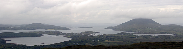 View from Diamond Hill on a rainy and stormy day