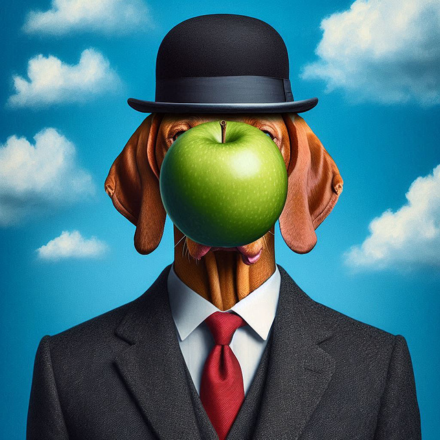 About dogs, apples and clouds