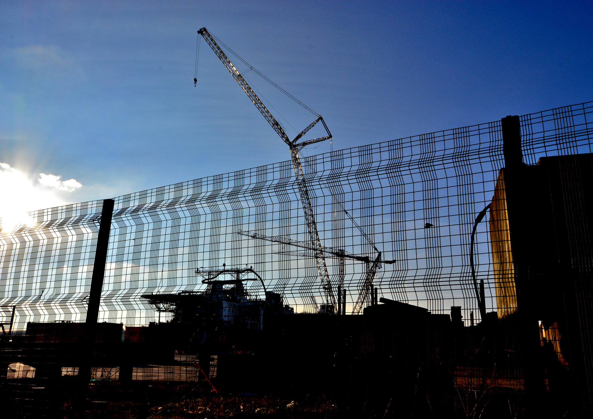 All along the long fence