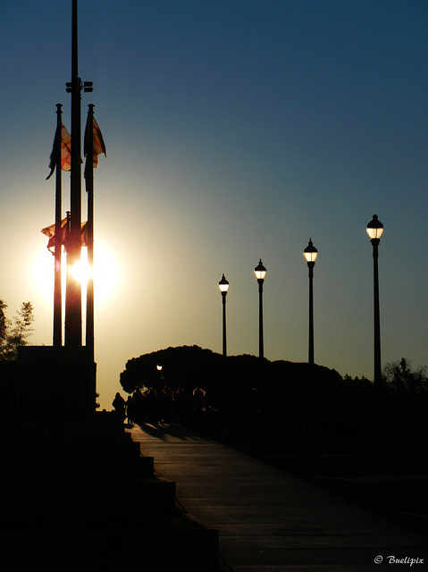 abends auf dem Montjuïc (© Buelipix)