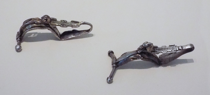 Silver La Tene II Type Fibulas in the Archaeological Museum of Madrid, October 2022