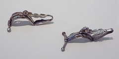 Silver La Tene II Type Fibulas in the Archaeological Museum of Madrid, October 2022