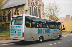 Brown’s Coaches, South Kirkby R844 FWW in Mildenhall – 1 May 1999 (414-05)