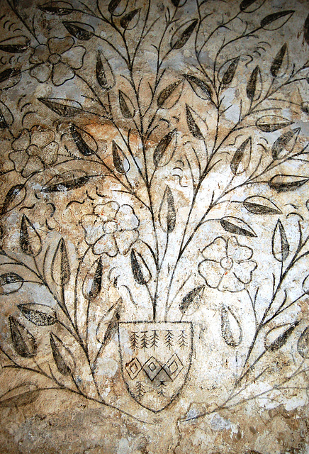 Detail of Wall Painting, Chapel of  Haddon Hall, Derbyshire