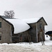 snow slipping off rooves