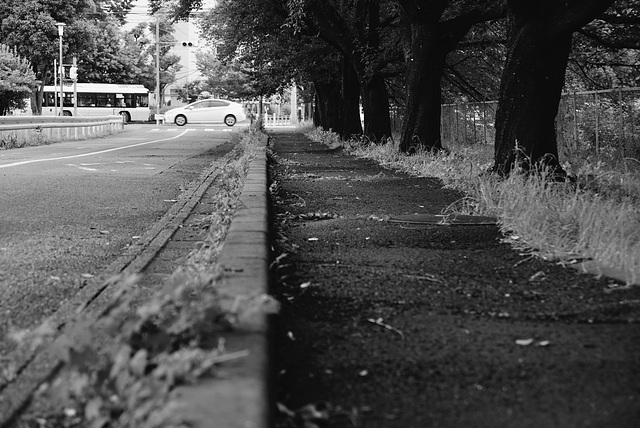 Black sidewalk