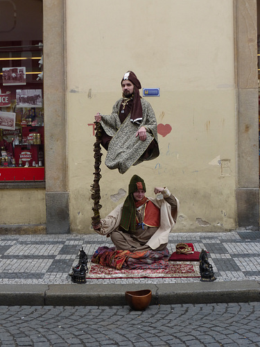 Street performers in Prague