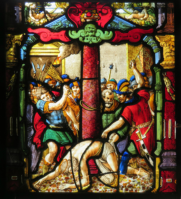kedleston church derbs; swiss c17 passion glass by franz fallenter dated 1602 kedleston church derbs; swiss c17 passion glass by franz fallenter dated 1602