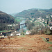 Looking down Offa’s Dyke Path towards the River Wye and Upper and Lower Redbrook (Scan from 1991)