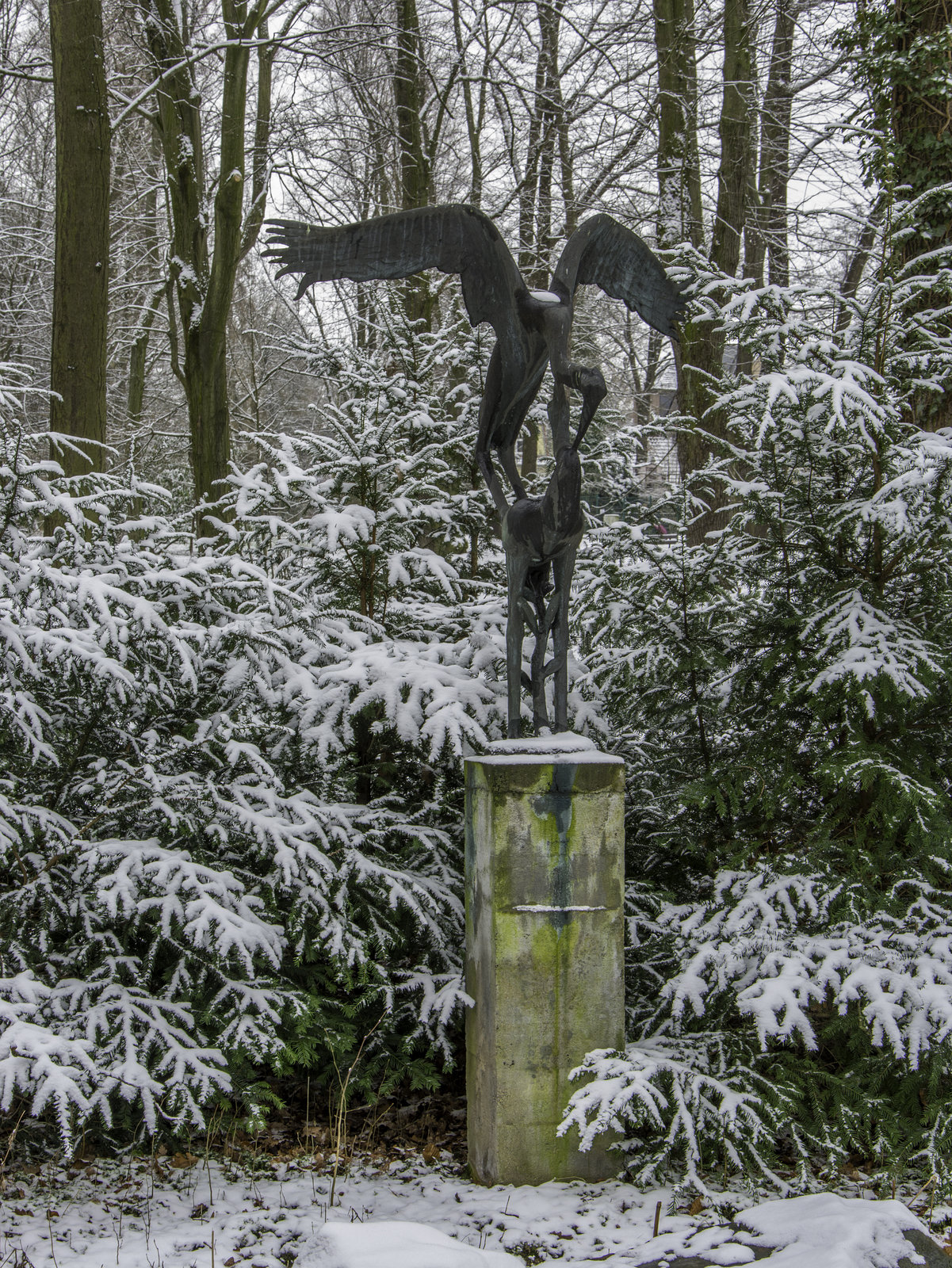 Skulptur im Tierpark Chemnitz