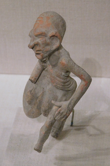 Terracotta Statuette of a Grotesque Man with a Shield in the Metropolitan Museum of Art, October 2023