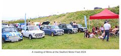 A meeting of Minis at the Seaford Motor Fest 2024