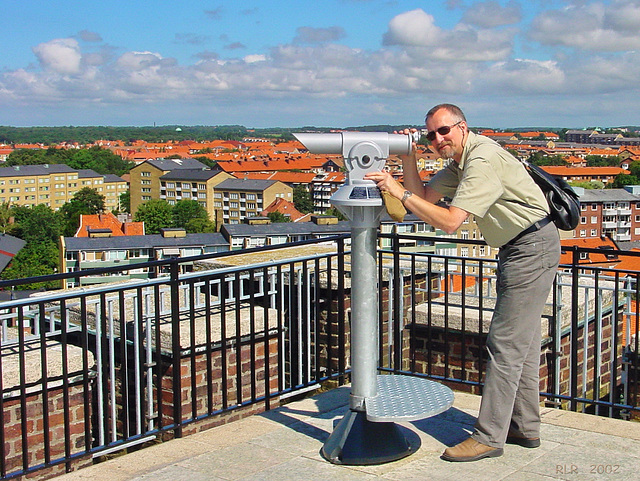 Helsingborg, am Fernrohr auf dem Kärnan