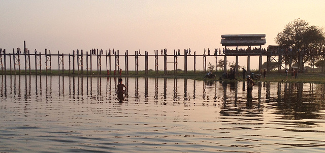 U Bein bridge at sunset