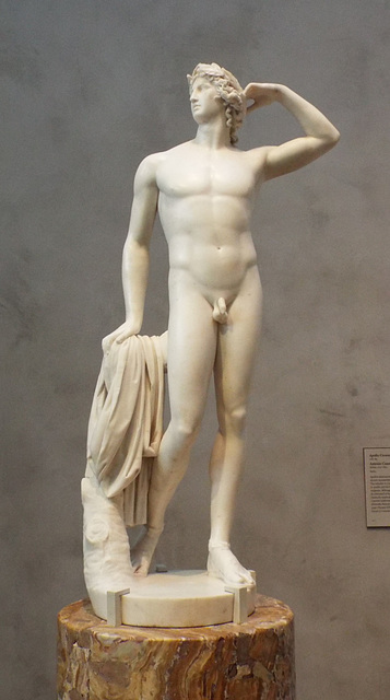 Apollo Crowning Himself by Canova in the Getty Center, June 2016