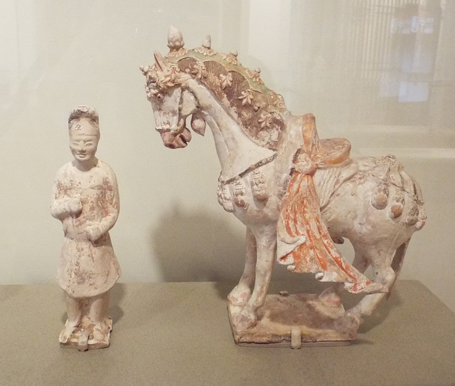 Standing Male Attendant and Horse in the Peabody-Essex Museum, October 2017