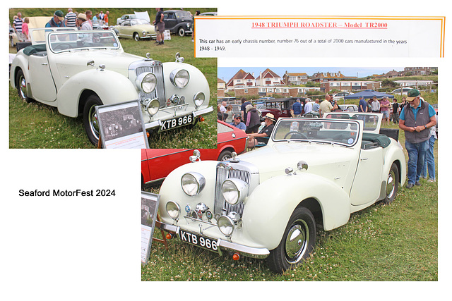 Triumph Roadster 1948 - Seaford Motorfest 23 6 2024