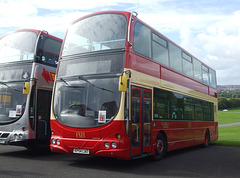 DSCF5458 First Potteries KP54 LAO and YN06 UPZ at Showbus - Sun 25 Sep 2016