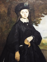 Portrait of Madame Brunet by Manet in the Getty Center, June 2016