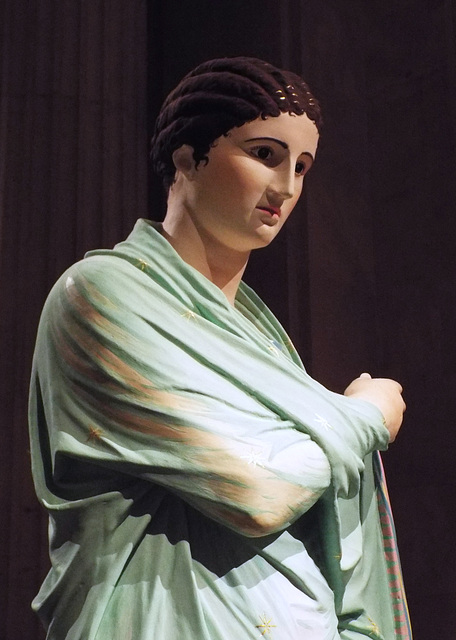 Detail of the Color Reconstruction of the Small Herculaneum Woman in the Metropolitan Museum of Art, December 2022