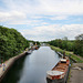 Blick vom Hebewerksgerüst über den Museumsbereich Oberwasser (Altes Schiffshebewerk Henrichenburg, Waltrop-Oberwiese) / 20.06.2021