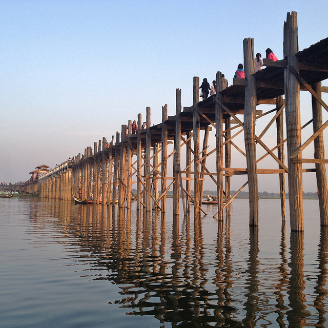 U Bein bridge at sunset