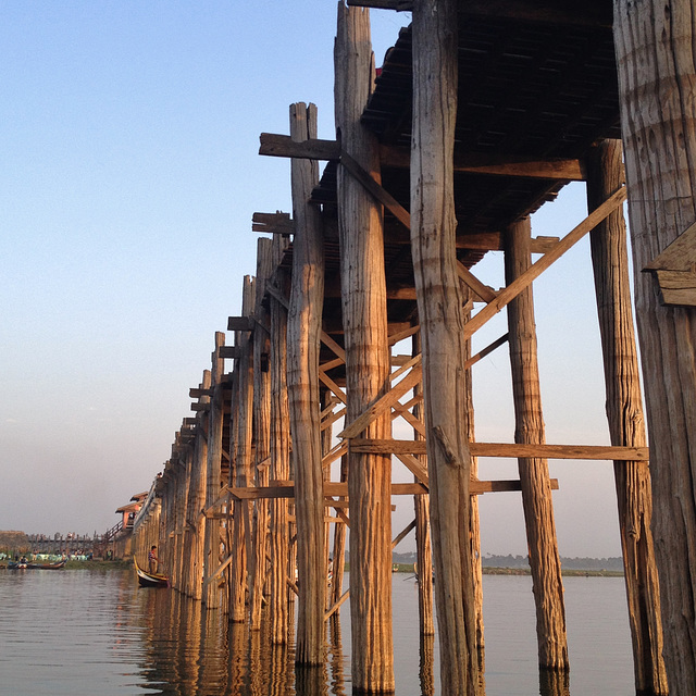 U Bein bridge at sunset