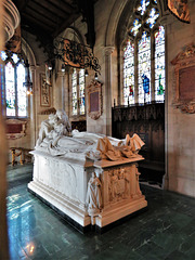 kedleston church derbs; memorial chapel by bodley 1909 with c20 tomb of mary, baroness curzon +1906 and lord curzon, viscount scarsdale +1925 by sir bertram mackennal