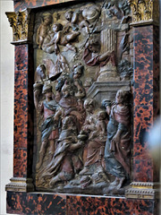 kedleston church derbs ; relief on the east wall of the memorial aisle