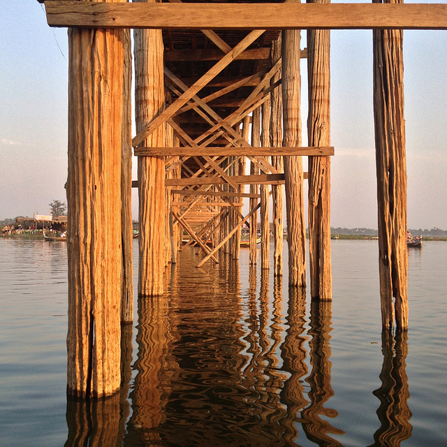 U Bein bridge at sunset