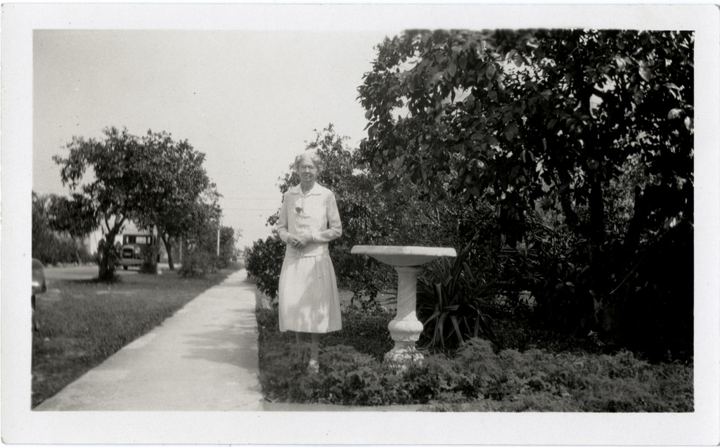 Posing By The Birdbath, Somewhere in Flatland