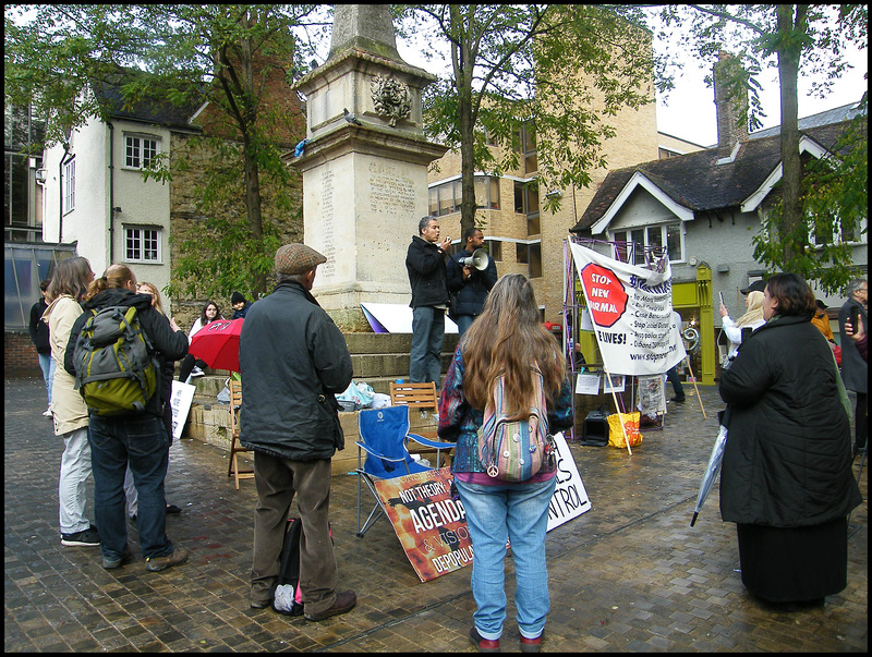 covid protest at Bonn Square