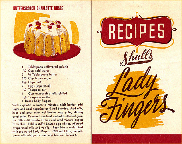 Shull's Ladyfingers Leaflet, c1930